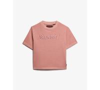 Weites, gesticktes Damen-T-Shirt Superdry Core Logo Rosa S