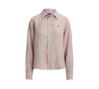 Weites Leinenhemd mit Streifen XXS Red