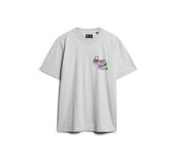 Weites Neon-T-Shirt Superdry Travel Grau L