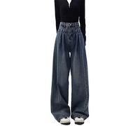WEITING 2023 Frauen Streetwear Vintage Jeans Denim Hose Koreanische Mode Jeans Frau Hohe Taille Oversize Design Weibliche Hose Y2k