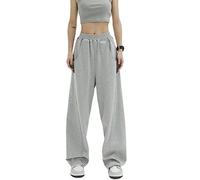 WEITING Einfarbig Hosen Frauen Hohe Taille Jogginghose Harajuku Lose Breite Bein Gerade Hosen Damen 2023 Herbst Winter Vintage Grundlegende