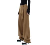 WEITING Korean Fashion Frauen Harajuku Y2k Lange Hosen Breites Bein Klassische Hosen Einfarbig Vintage Lose Beiläufige Streetwear Gemütliche