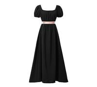 WEITING Regency-Kleider für Damen, Bridgerton, Halloween-Ball, Vintage-viktorianische Ballkostüme, Jane Austen-Kleider, Cosplay, Empire-Kleider, Schwarz, L, Regency-Kleid