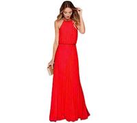 WEITING Sexy Frauen Maxi Boho Figurbetontes Kleid Neckholder ärmelloses Sommer-Freizeitkleid Urlaub Long Beach Vestidos Partykleider-10-XXXL