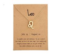 WEITING Sternzeichen-Halsketten mit Sternzeichen, Schmuck für Frauen und Mädchen, entworfen mit 12 Horoskopen, Stier, Widder, Löwe, Halsketten, Schmuck, Geschenke, Löwe-Gold