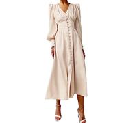 WEITING Weibliches schickes Elegantes Kleid Abendparty Herbst-Winter-Kleidung Vintage Luxus Langarm Langes formelles Kleid Abschlussball-bS