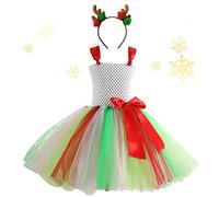 weiting Weihnachtsmädchenkleid,Ärmelloses Neckholder-Tutu-Kleid für Babys | Modische -Tutu-Kleider für Babys im von 2-12 Jahren, Weihnachtsfeier