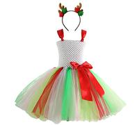 weiting Weihnachtsmädchenkleid - Ärmelloses Neckholder-Tutu-Kleid | Modische -Tutu-Kleider für Babys im von 2-12 Jahren, Weihnachtsfeier