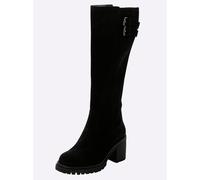 Weitschaftstiefel SHEEGO, Damen, Gr. 39, XXL-Schaft, schwarz, Leder, Veloursleder, Schuhe Weitschaftstiefel (77959623-39) schwarz