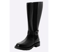 Stiefelette SHEEGO, Damen, Gr. 41, XXL-Schaft, schwarz, Leder, Veloursleder, Schuhe Stiefelette (85696847-41) schwarz