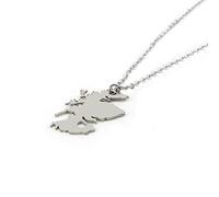 WEJUN Karte Anhänger Halskette - Schottland Karte Geometrische Mode Halskette England City Name Minimalistischer Kreativer Schmuck Patriotisches Ethnisches Geschenk, 45Cm