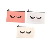 WEKADRIN 3 Stück Kosmetiktasche Wasserdichtes Leichtes Schminktäschchen aus Canvas mit Blumenmuster Multifunktionaler Kulturbeutel für Damen und Mädchen Tragbarer Makeup Organizer für