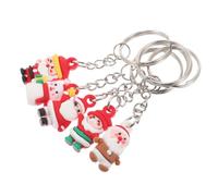 WEKADRIN 5 Stück Teiliges Mini Santa Schlüsselanhänger Niedlicher Weihnachtsmann Schlüsselring als Taschenanhänger Vielseitige Weihnachtsdeko und Geschenkidee Kompakt für Schlüssel Tasche