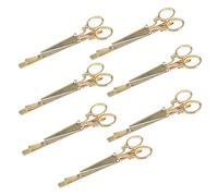 WEKADRIN 7 Stück Vintage Scheren Haarspangen Aus Metall Rutschfeste Haarklammern Für Damen Frauen Goldfarben Für Party Hochzeit Alltag