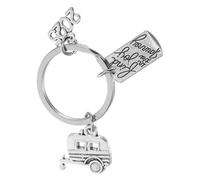 WEKADRIN Camping Schlüsselanhänger aus Zinklegierung Robuster Reiseanhänger für Reisende und Camper Tragbarer Wohnmobil Schlüsselring für Männer und Frauen