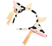 WEKADRIN Cartoon Kuh Stirnband Plüsch Haarreif mit Glocke Party Kopfschmuck für Karneval Bühne und Geburtstagsfeier