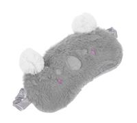 WEKADRIN Fluffy Graue Koala Schlafmaske aus Atmungsaktivem Plüsch Niedliche und Bequeme Schlafbrille für Erwachsene Kleine Augenmaske mit Sicherem Sitz für Reisen Zuhause und Büro