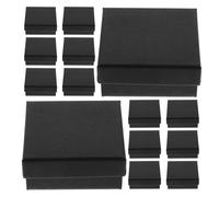 WEKADRIN Großpackung Schmuckverpackung 15 Stück Kleine Schwarze Schmuckschachteln mit Schwamm Polsterung Quadratisch 7X7X3cm für Ohrringe Halsketten und Armbänder Praktische Aufbewahrung
