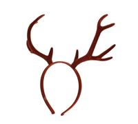 WEKADRIN Hirsch Geweih Haarreif Rentier Geweih Stirnband Weihnachtshaarband Braun Dekorativer Hirschkopf Haarschmuck Passend Frisur und Anlass Leicht und Bequem für Partykostüm