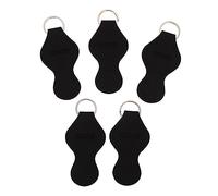 WEKADRIN Neopren Lippenstift Schutzhüllen 5 Stück Klein Mit Metallring Lippenstifthalter Schlüsselanhänger Für Alltag Taschen Hängeaccessoire Robustes Material