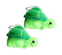 WEKAMOS 2 Stück Mini Plüsch Schildkröte Schlüsselanhänger Niedliche Anhänger für Taschen und Rucksäcke Weiche Stofftier Deko für Geburtstagsfeiern und Hochzeiten