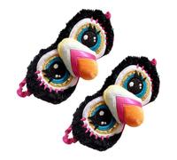 WEKAMOS 2 Stück Plüsch Schlafmaske Große Schnabel Vogel Augenmaske Schlafbrille Lichtblockierend Komfortabel Reise Zubehör Mädchen Frauen