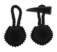 WEKAMOS 4 Paar Knebelverschlüsse aus Harz für Mäntel Klassische Mantelknöpfe in Schwarz mit Praktischem Knebelmechanismus für Kleidung und Selbstgemacht Nähzubehör