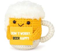 Wekuw Emotionale Unterstützung Crochet Doll with Positive Card Pocket Hug Pocket Hug Geschenke für Mädchen Jungen Geburtstagsfeier Geschenk (Schildkröte)