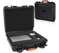 WELIDAY wasserdichte IP67 Laptop-Hartschale für 43,9 cm (17,3 Zoll) Gaming-Laptops und Zubehör, robuste Laptop-Aufbewahrungstasche mit Schaumstoffschicht zum Ziehen und Zupfen (schwarz)