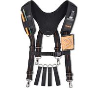 WELKINLAND Werkzeug-Hosenträger für Männer, 6,3 cm EVA-Polsterung, magnetischer Armbandhalter, 6-teiliges Set, robustes 1680D-Gewebe, für Schreiner, Elektriker, Ingenieure