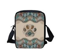 WELLFLYHOM Benutzerdefinierte Kleine Umhängetasche Umhängetasche für Frauen Kinder Telefon Handtaschen, 1 Hundepfote Boho Floral