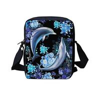 WELLFLYHOM Individuelle kleine Umhängetasche, Umhängetasche, für Damen, Kinder, Telefon, Handtaschen, Delfin Boho Floral