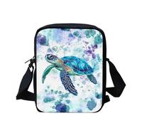 WELLFLYHOM Kleine Umhängetasche, Umhängetasche, Kuriertasche für Damen, Kinder, Handy-Handtaschen, Meeresschildkröte, Batikfärbung, Small