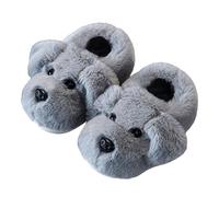 Welpen Hausschuhe Baumwolle Kinder Winter Pantoffeln Herren Damen Plüsch Wärme Kuschelige Bequeme Home Slippers (1-G-Blau, 30 Little Child)