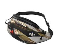 Weltkrieg Flugzeug Bauchtasche für Männer und Frauen, wasserdichte Sport-Hüfttasche, modische Gürteltasche, Umhängetasche, Hüfttasche mit verstellbarem Riemen, große Schultertasche, Geldbörse für