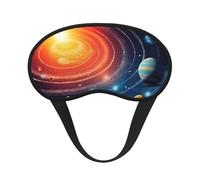 Weltraum-Galaxie-Sonnensystem, Schlafmaske, weich, bequem, Augenmaske mit verstellbarem Riemen, Verdunkelung, Augen-Schlafschutz, Abdeckung für Damen, Mädchen, Herren, Reisen, Yoga, Nickerchen