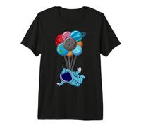 Weltraum Weltall Astronomie Hobby Astronaut Ballon Planeten Premium T-Shirt