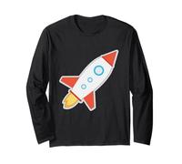 Weltraumrakete für Kinder - Erde, Mond Landung Planeten Astronaut Langarmshirt