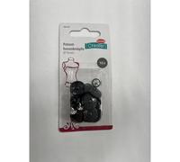 Wenco Kunststoffknöpfe 25 Stk. Schwarz