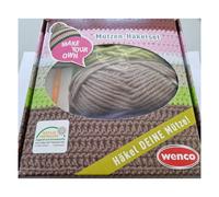 Wenco Mützen-Häkelset grau/grün/blau