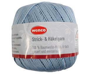 Wenco Strick- und Häkelgarn Farbe Hellblau (004/18) (0,01 € pro 1 m)