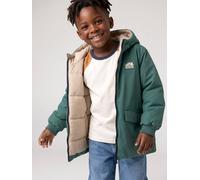 Wendbare Jungen Jacke mit Kapuze & Polyester salbeigrün Gr. 140 von Vertbaudet