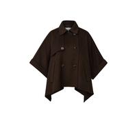 COMMA Jacke aus Woll-Mix mit asymmetrischem Saum in Dunkelbraun, Größe S