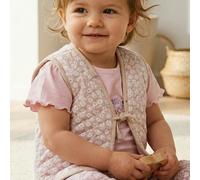 Wendbare Steppweste rosa Blümchen 74/80