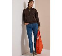 Blouson CECIL, Damen, Gr. L (42), braun (chocolate sauce braun), Stoff, Oberstoff: 100% Polyester. Oberstoff 2: 100% Polyester, comfort fit normal, Rundhals, Rippbündchen, Jacken Blouson, 2in1 (865319