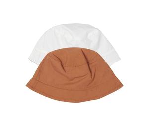 Wendbarer Sonnenhut Orange Weiß für Babys und Kinder - 2