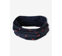 Wende-Snood mit Blumen in Herzform für Mädchen blau Gr. 86/116 von vertbaudet