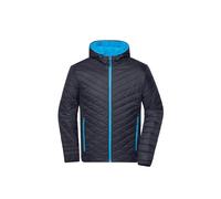 Wende-Steppjacke "JN1092" - James & Nicholson Navy/Aqua 3XL