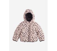 Wende-Steppjacke Mädchen, warm & leicht, Recycling.Polyester, Übergangsjacke grau/rosa leo Gr. 116 von vertbaudet