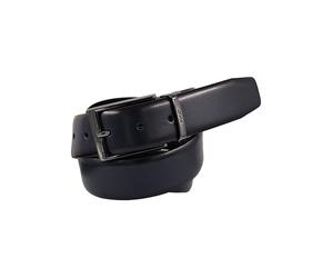 Wendegürtel JOOP, Herren, Gr. 115, schwarz (schwarz, dunkelblau), Rindsleder, Gürtel, aus seidenglattem Rindsleder, zum wenden, zweifarbig, 3,5 cm breit (50400706-115) schwarz, dunkelblau